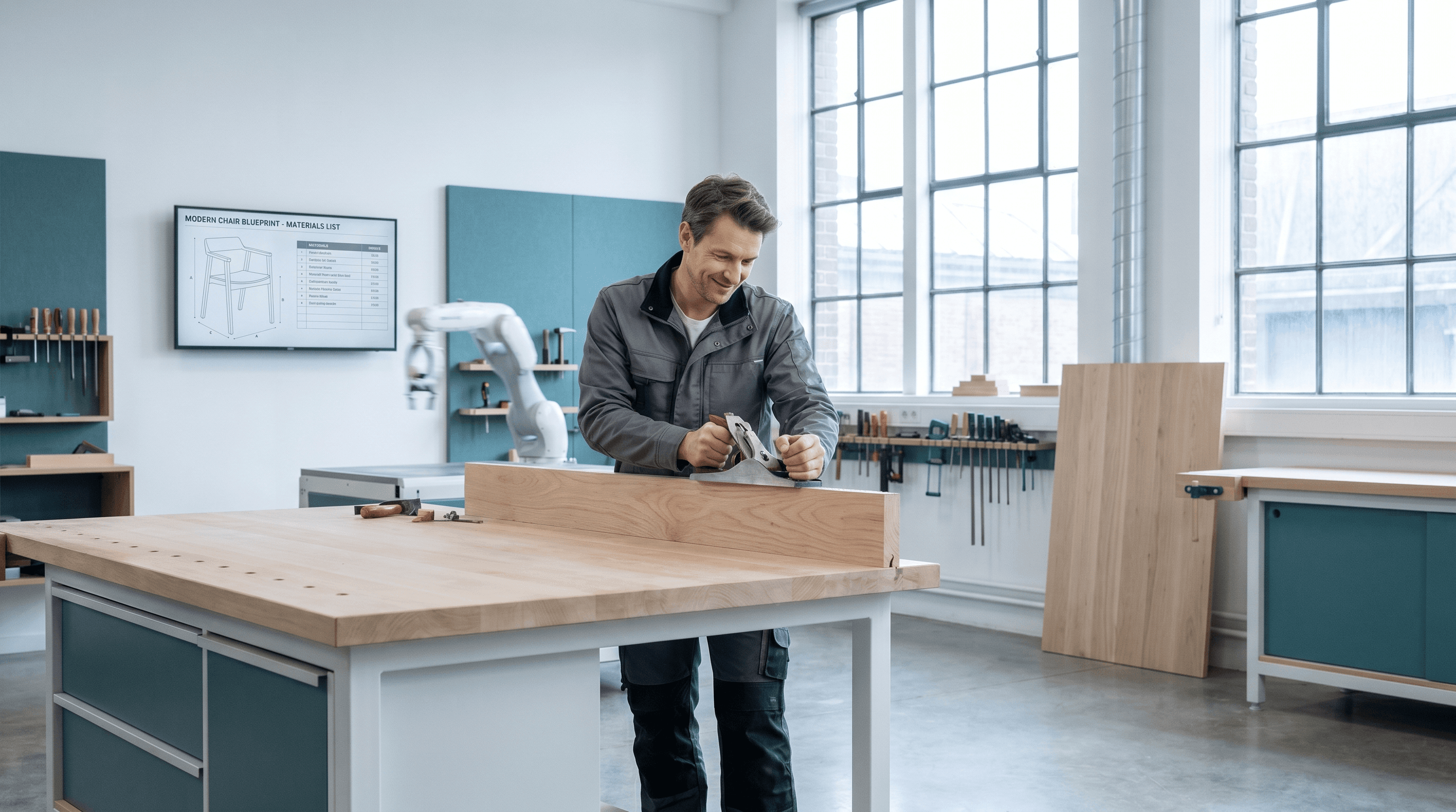 Handwerker bei der Arbeit — Digitalisierung für Betriebe
